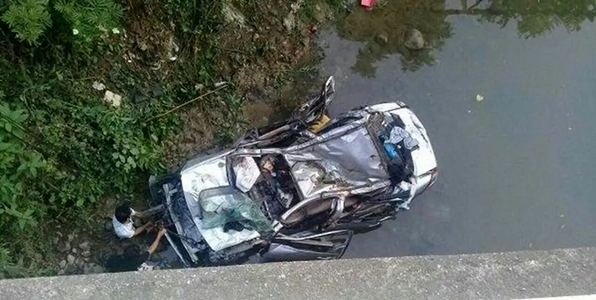 سقوط خودرو سواری با 4 کشته در شیروان