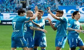 پیروزی زنیت در شب دریافت جام قهرمانی