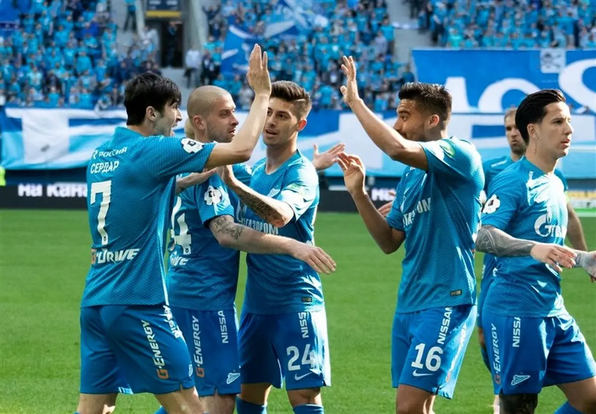 پیروزی زنیت در شب دریافت جام قهرمانی