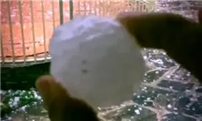 تگرگ‌هایی به اندازه توپ تنیس +تصاویر