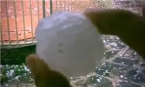 تگرگ‌هایی به اندازه توپ تنیس +تصاویر