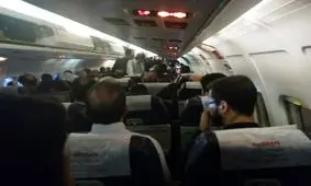 فیلم | درگیری یک زوج خارجی در پرواز کیش-تهران