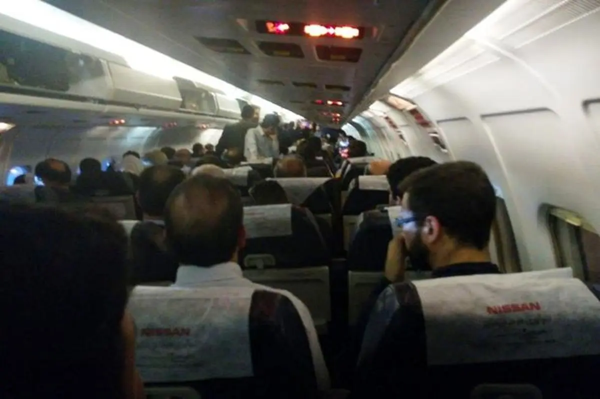 فیلم | درگیری یک زوج خارجی در پرواز کیش-تهران