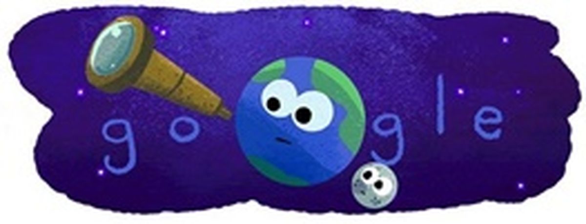 تصویر متحرک لوگو گوگل به مناسبت کشف ۷ سیاره شبیه زمین