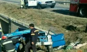 بی احتیاطی راننده، جان 2 نفر را در آباده گرفت