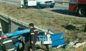 بی احتیاطی راننده، جان 2 نفر را در آباده گرفت