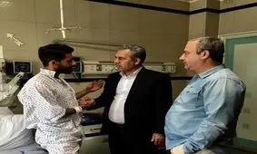 دیدار مدیرعامل باشگاه پرسپولیس با بشار رسن پیش از عمل جراحی