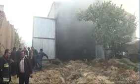 انبار علوفه در چشمه قصابان همدان آتش گرفت