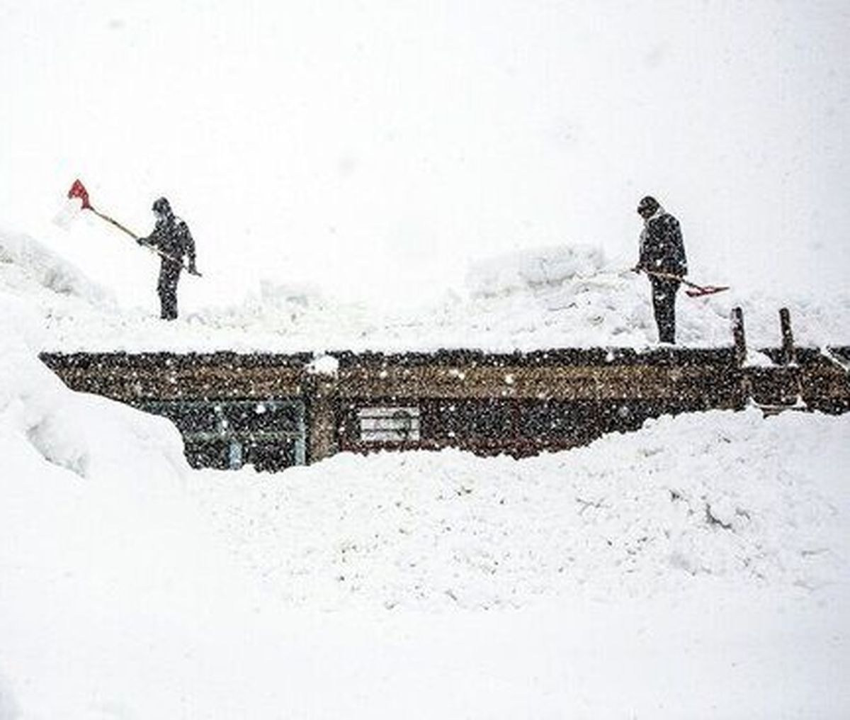 وضعیت قرمز در کوهرنگ/ خانه‌ها زیر برف دفن شدند