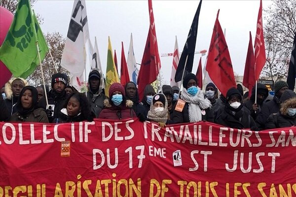 تظاهرات در پاریس علیه لایحه جدید دولت فرانسه در مورد مهاجرت