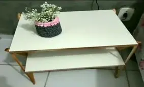 ایده ساخت میز با چوب لباسی