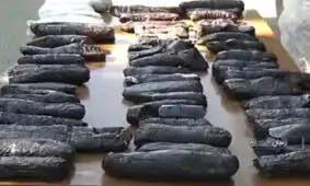 کشف ۳۷ کیلوگرم تریاک از یک دستگاه کامیون + فیلم
