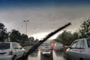 بارش شدید و زیبای باران در کوچه های مشهد