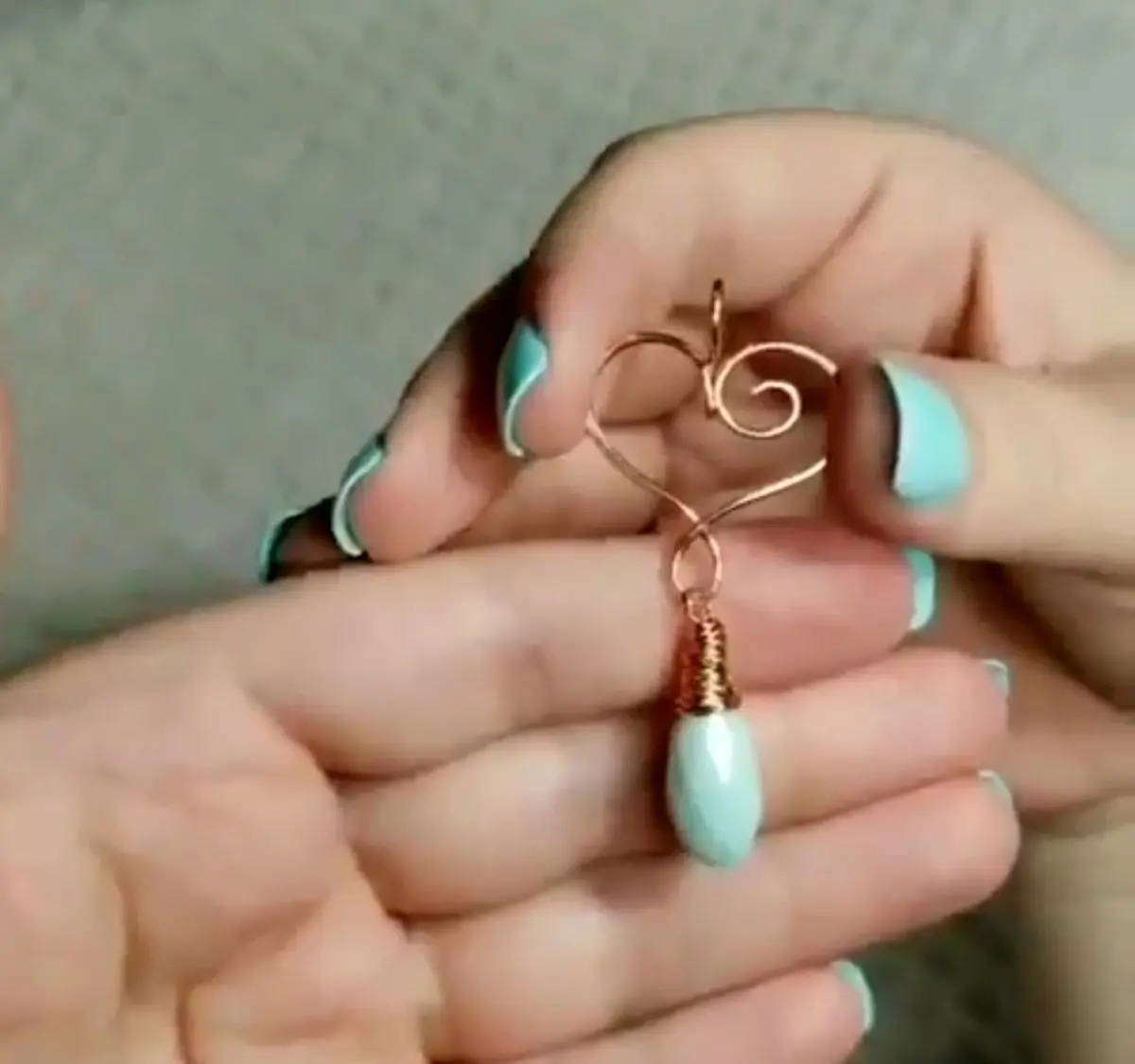 آموزش ساخت گوشواره با سیم