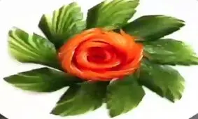 آموزش تزیین گوجه و خیار