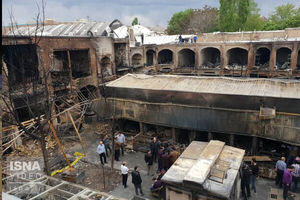مشخص شدن علت آتش‌سوزی بازار تبریز