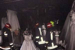 آتش‌سوزی در مزون عروس در مشهد