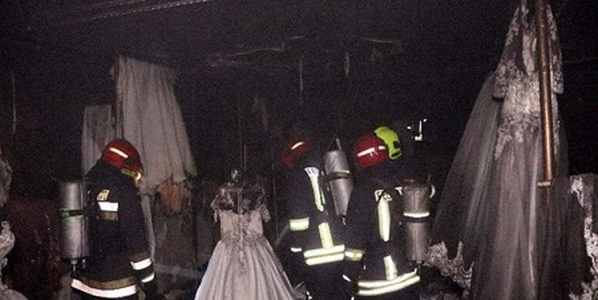 آتش‌سوزی در مزون عروس در مشهد