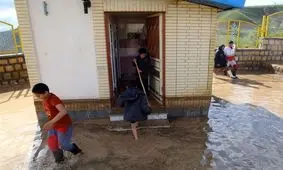 سیل به ابنیه و وسایل منزل ۷۰ واحد مسکونی مانه و سملقان خسارت وارد کرد