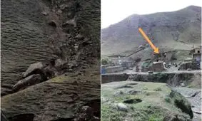 منازل در معرض رانش زمین روستاییان درگزی تخلیه شدند