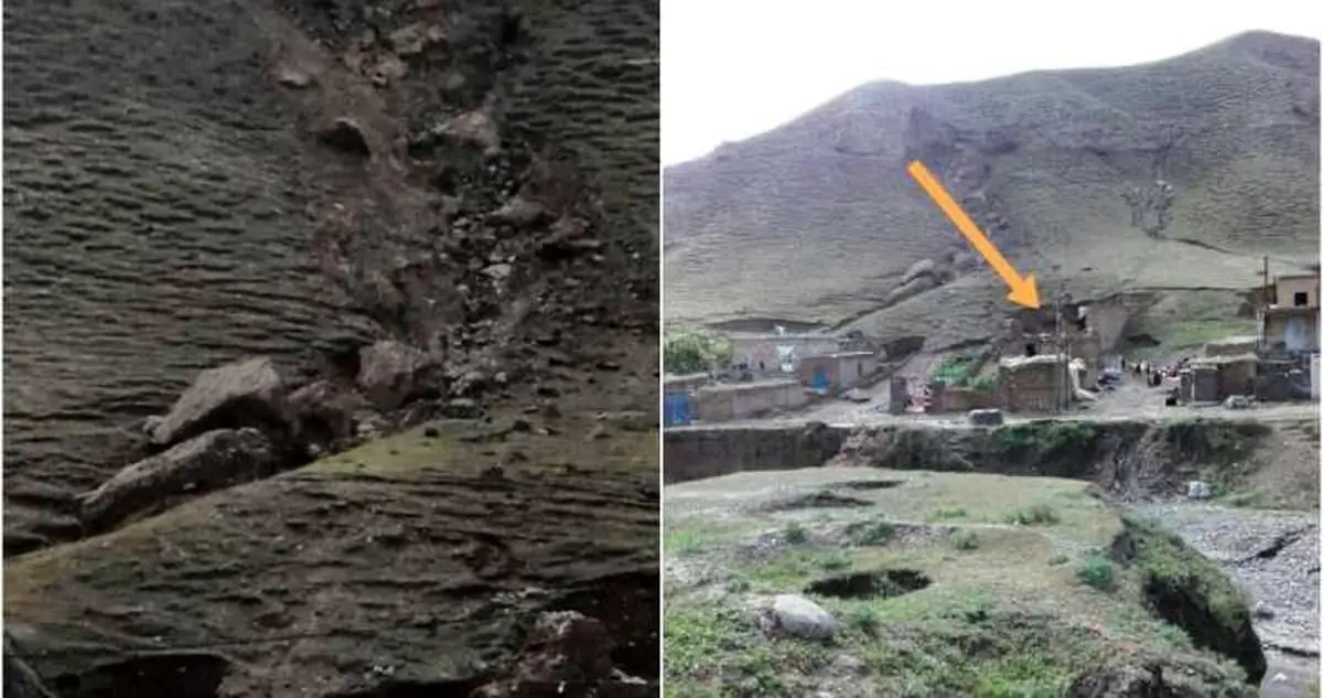 منازل در معرض رانش زمین روستاییان درگزی تخلیه شدند