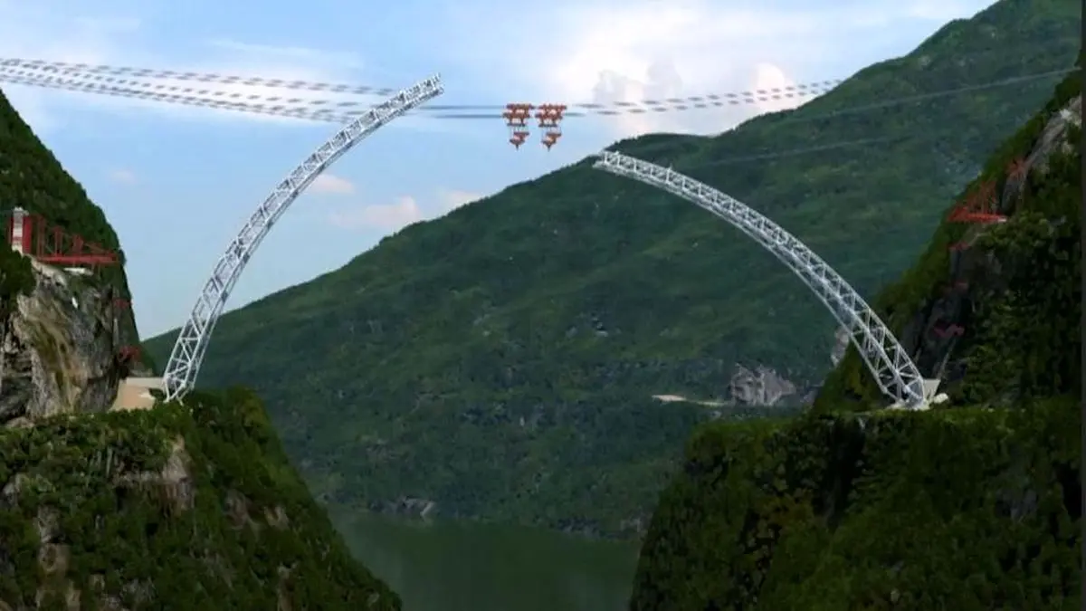 کاهش ۴ ساعته‌ی سفر از چین به میانمار، با ساخت پلی غول پیکر + فیلم