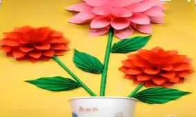 درست کردن گل با مواد دورریختنی