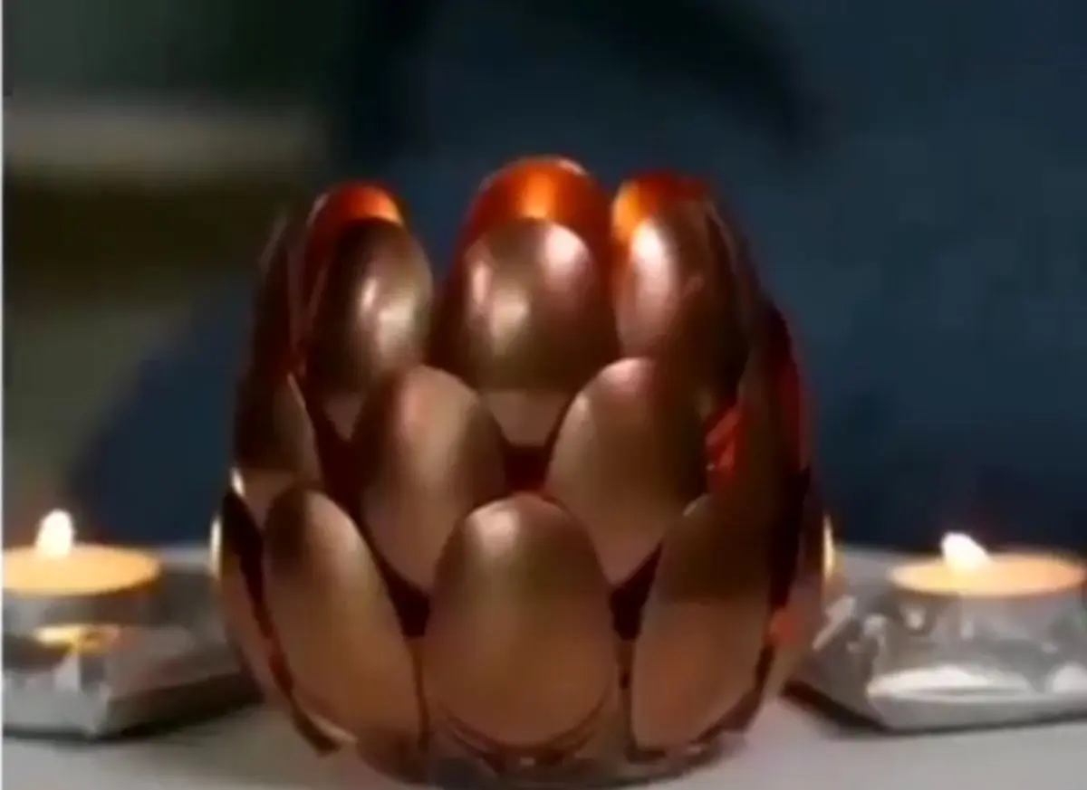 خلاقیت با سر قاشق یکبارمصرف