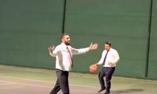 بازی بسکتبال میان الجولانی و فرمانده سنتکام در بدو ورود به آمریکا/ ویدئو

