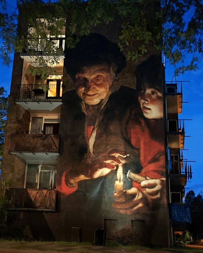 Street-art-Mural-of-Peter-Paul-Rubens-Old-Woman-and-Boy-with-Candles-by-Julien-De-Casabianca-in-The-Hague-Netherlands-for-Mauritshuis-Museum-1 (1)