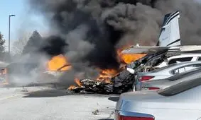 سقوط یک هواپیمای دیگر در آمریکا/ ویدئو