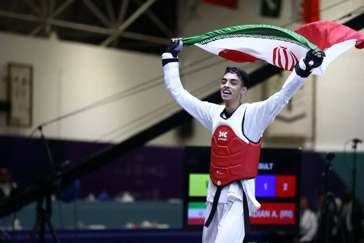 علی مرادیان دومین طلایی تکواندوی ایران در ریاض را کسب کرد
