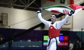علی مرادیان دومین طلایی تکواندوی ایران در ریاض را کسب کرد
