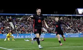 برد سخت بارسلونا مقابل لگانس/ گام بلند به سوی قهرمانی لالیگا

