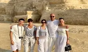 گشت و گذار گواردیولا با خانواده‌اش در اهرام مصر