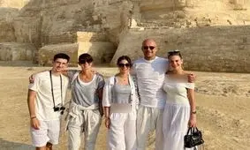 گشت و گذار گواردیولا با خانواده‌اش در اهرام مصر