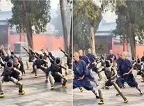 ویدئوی تمرین کونگ‌فوی ربات‌های انسان‌نما با راهبان معبد شائولین

