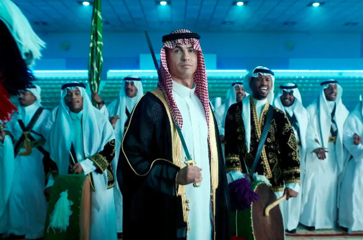 پشت صحنه کلیپ سالگرد تاسیس عربستان با حضور رونالدو/ ویدئو