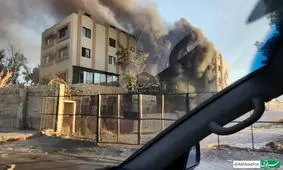 انفجار شدید در نزدیکی ساختمان رادیو و تلویزیون سوریه/ ویدئو

