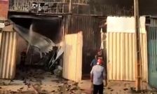 آتش‌سوزی کارخانه سبدسازی در جاده بابل به قائمشهر
