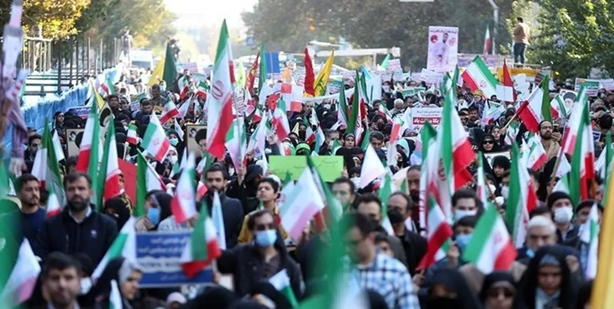 گزارش خبرگزاری فارس از راهپیمایی ۱۳ آبان‌
