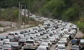 ترافیک سنگین در جاده چالوس از شمال به جنوب/ جاده چالوس یک طرفه می شود