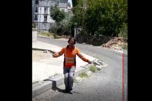  پاکبان ترکیه ای که با رقص، آشغال جمع می کند/ ویدئو