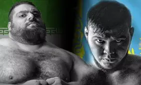 درگیری فیزیکی دوبارهِ سجاد غریبی و گوریل قزاقستانی/ آیا این درگیری‌ها نمایشی است؟/ ویدئو

