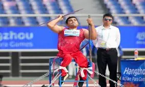 طلای پرتاب نیزه به عرفان بُندری از ایران رسید

