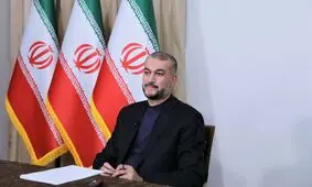 حضور همسر و پسر شهید امیرعبداللهیان در مراسم وداع با پیکر شهید / ویدئو