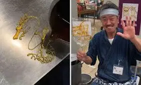 آبنبات طرح اژدها؛ اثر چالش برانگیز هنرمند ژاپنی/ ویدئو