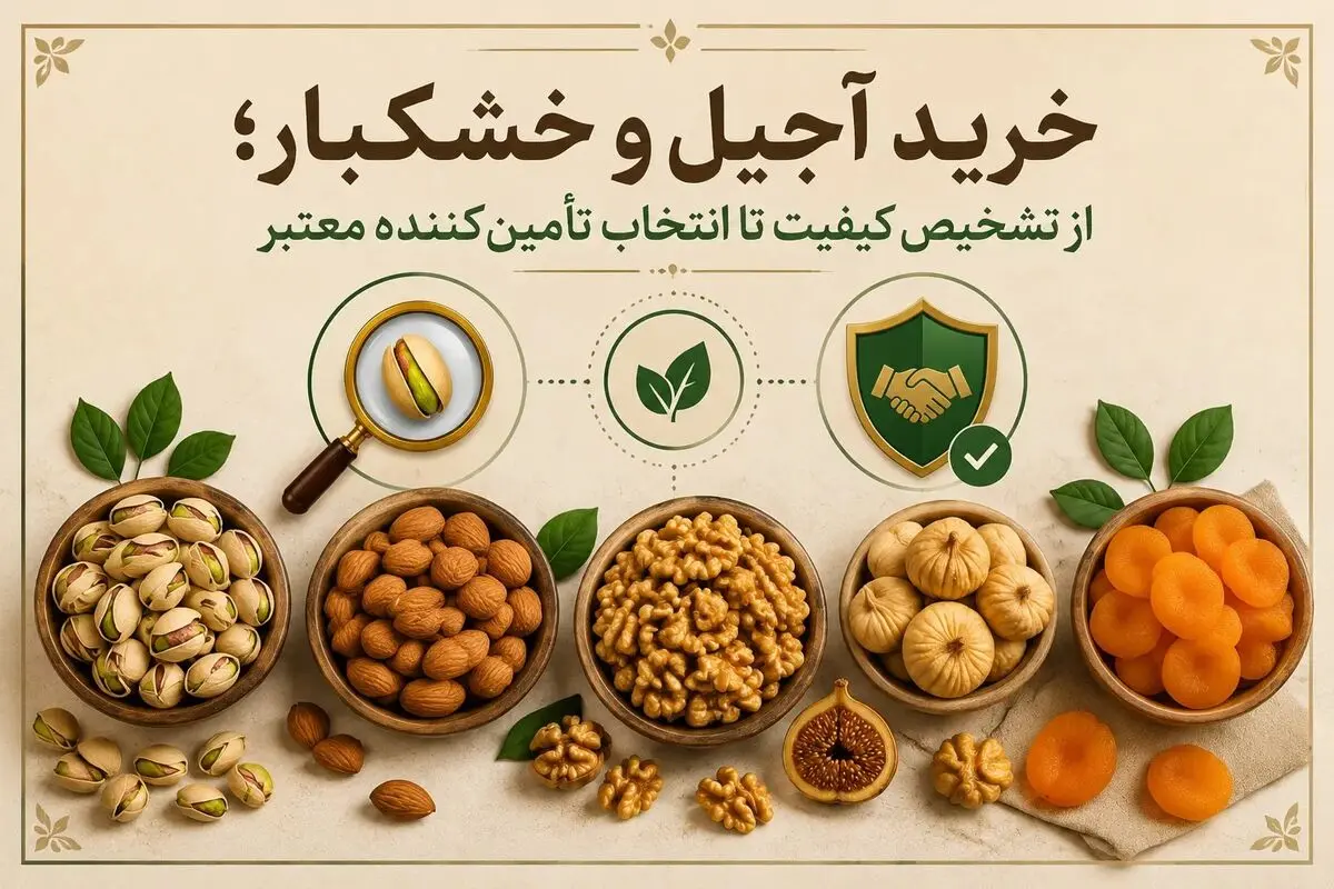 خرید آجیل و خشکبار؛ از تشخیص کیفیت تا انتخاب تأمین‌کننده معتبر
