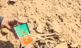  کشف پیکر مطهر یک شهید دوران دفاع مقدس/ ویدئو
