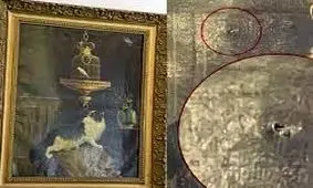 پارگی تابلو کمال‌الملک در کاخ گلستان با میخ؟